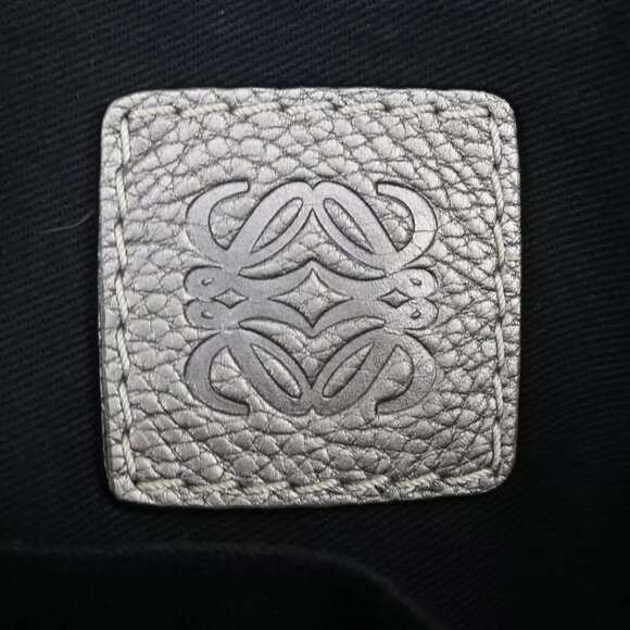 LOEWE Logo New Road Line Crossbody Shoulder Bag Canvas Leather Gray - Picture 3 of 16